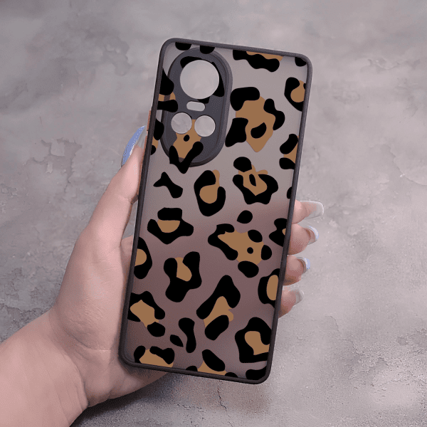 Чехол для Oppo Reno 10 / 10 Pro леопард шоколадный