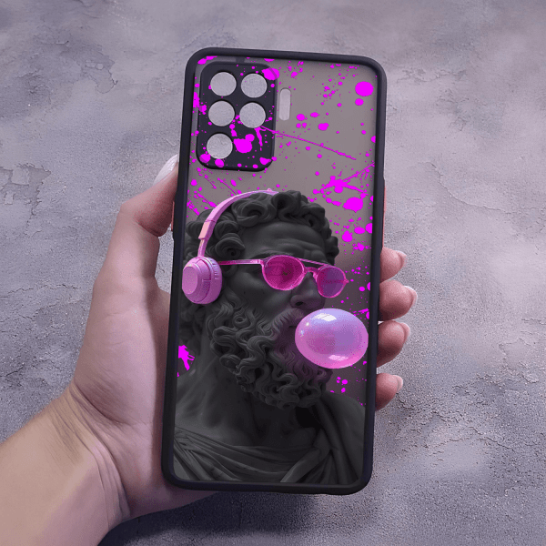 Чехол для Oppo Reno 5 Lite Давид с жвачкой