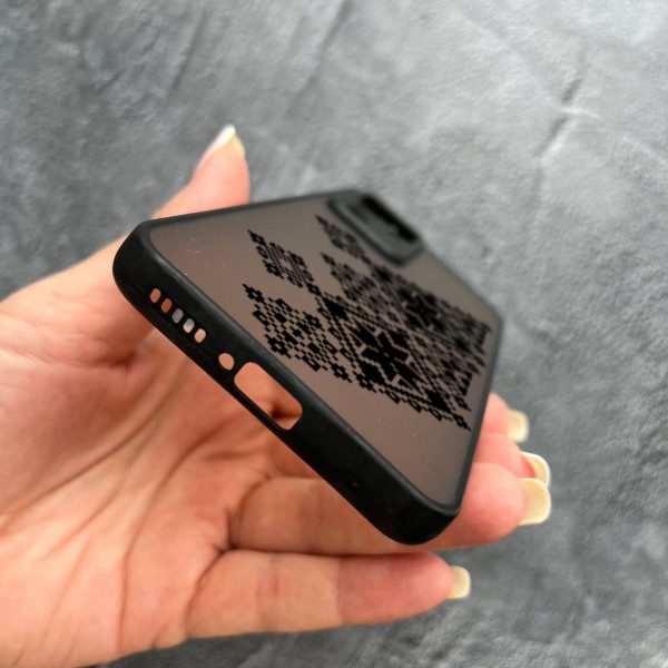 Чехол для Xiaomi 12T / Xiaomi 12T Pro вышиванка черная украинская