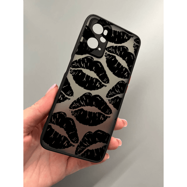 Чехол для Oppo A76 / A96 черные губы