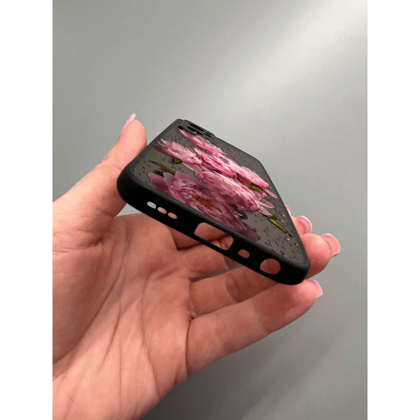 Чехол для Oppo A76 / A96 пионы с каплями