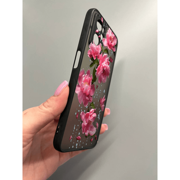 Чехол для Oppo A76 / A96 пионы с дождем