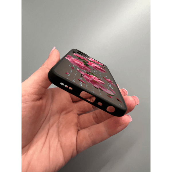 Чехол для Oppo A76 / A96 пионы с дождем