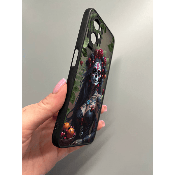 Чехол для Oppo A76 / A96 Санта-Муэрте с листьями