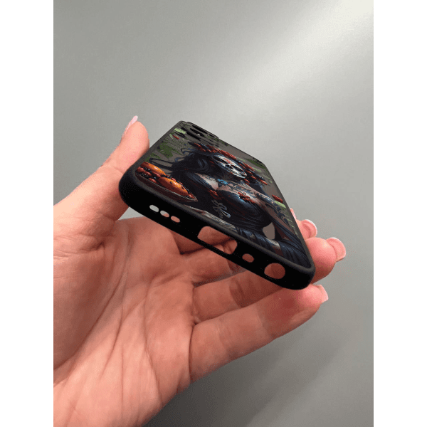 Чехол для Oppo A76 / A96 Санта-Муэрте с листьями