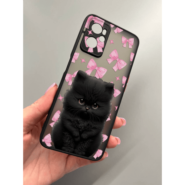 Чохол для Oppo A76 / A96 котик з бантиками