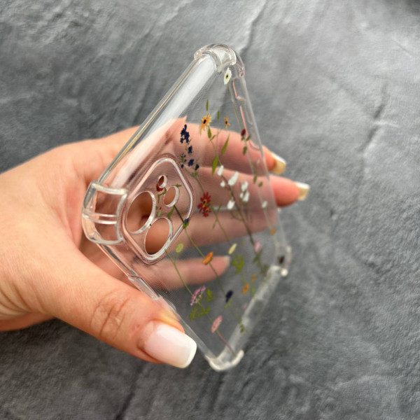 Чехол для iPhone 11 с защитой камеры лианы противоударный прозрачный силиконовый чехол
