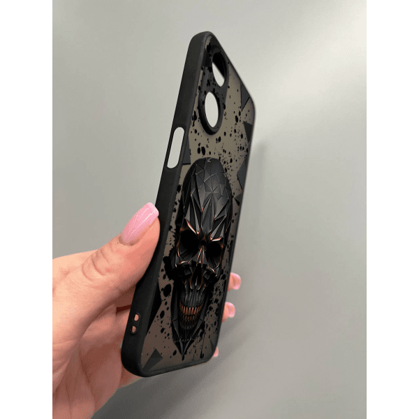 Чехол для Oppo A78 4G с защитой камеры череп в кубе