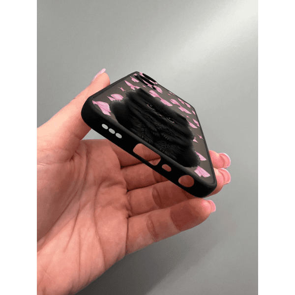 Чехол для Oppo A78 4G с защитой камеры котик с бантиками