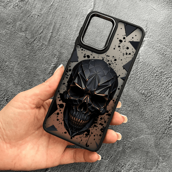 Чехол для Motorola G14 череп в кубе
