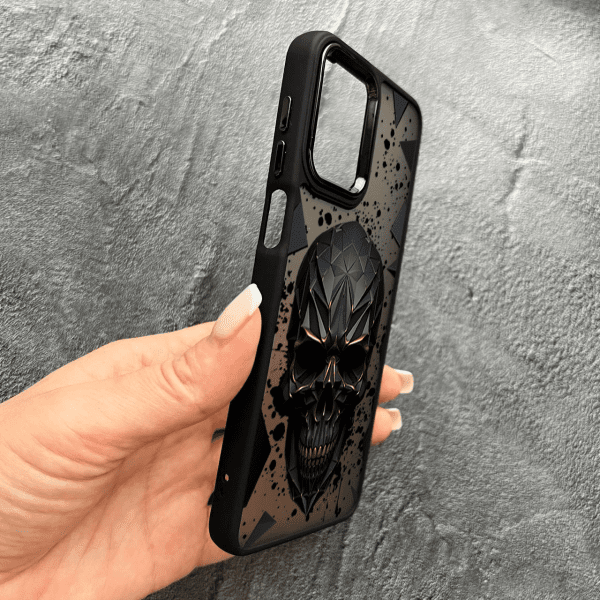 Чехол для Motorola G14 череп в кубе