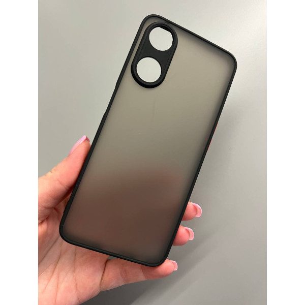 Чехол для Oppo A17 / A17K с защитой камеры матовый пластик без дизайна