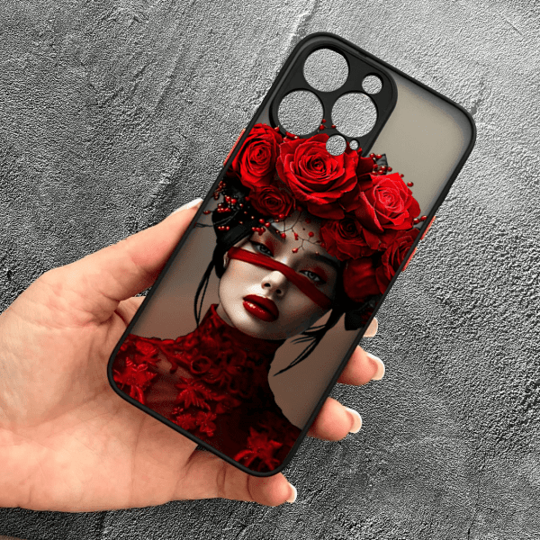 Чохол для iPhone 13 Pro Max з захистом камери дівчинка зі стрічкою