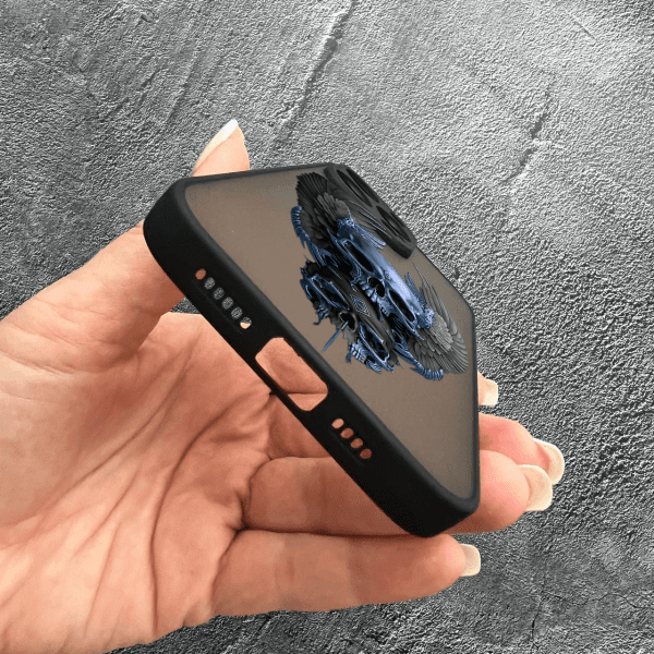 Чохол для iPhone 13 Pro Max з захистом камери череп з крилами