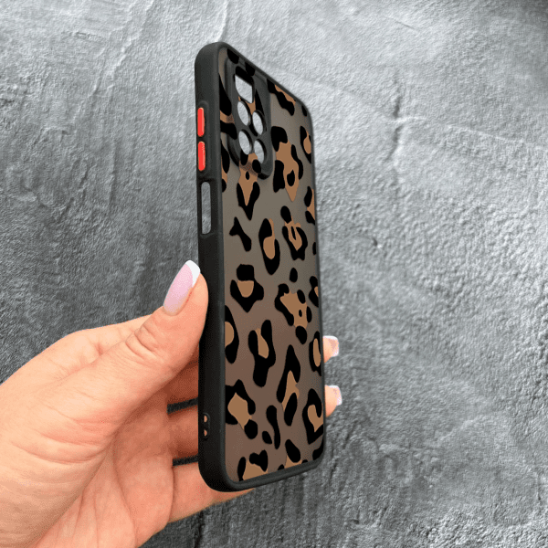 Чехол для Xiaomi Redmi 10 с защитой камеры леопард шоколадный