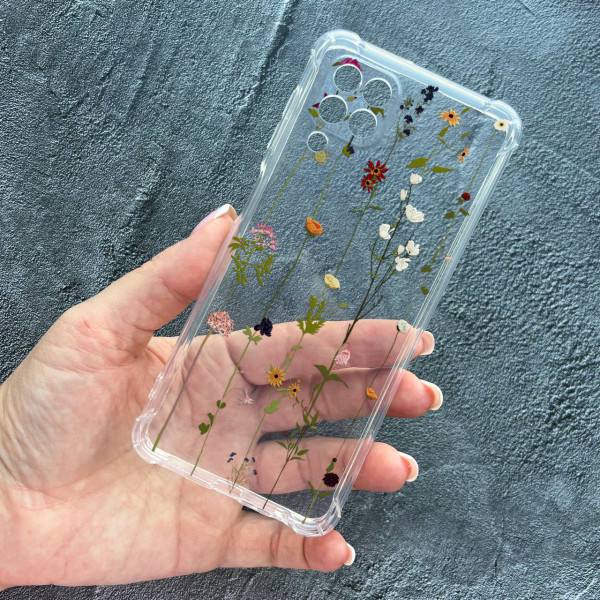 Чехол для Samsung Galaxy M33 с защитой камеры лианы противоударный прозрачный силиконовый чехол