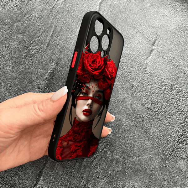 Чохол для iPhone 14 Pro Max з захистом камери дівчинка зі стрічкою