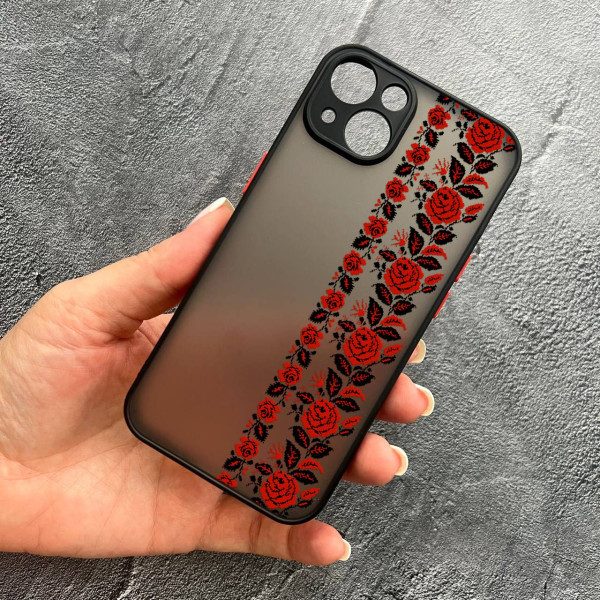 Чохол для iPhone 14 з захистом камери вишиванка Донеччина