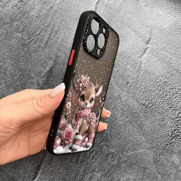 Чохол для iPhone 13 Pro з захистом камери новорічне оленятко