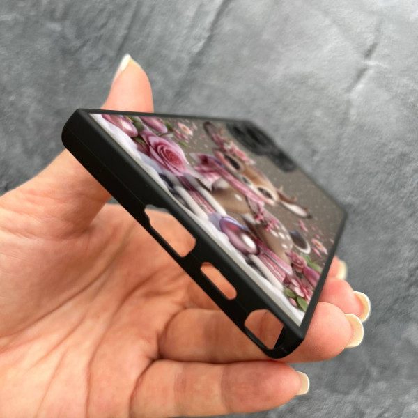 Чехол для Samsung Galaxy S23 Ultra с защитой камеры новогодний олененок