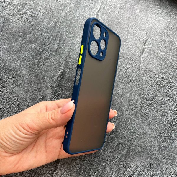 Чехол для Xiaomi Redmi 12 с защитой камеры матовый пластик без дизайна