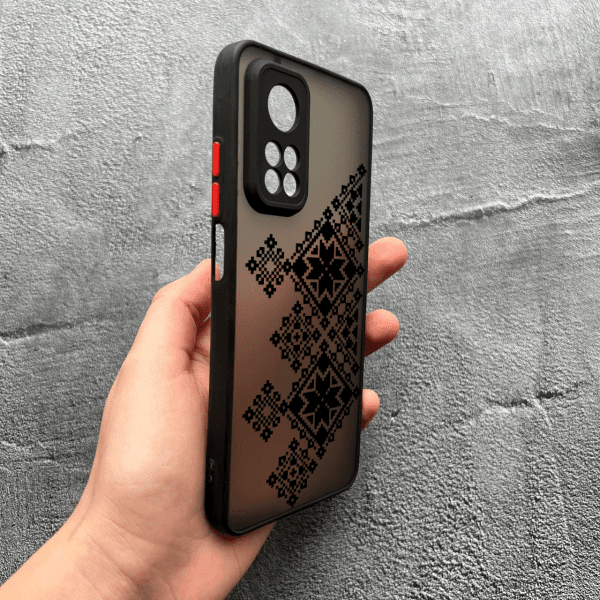Чохол для Xiaomi Mi 10T / 10T Pro з захистом камери з вишиванкою чорна українська