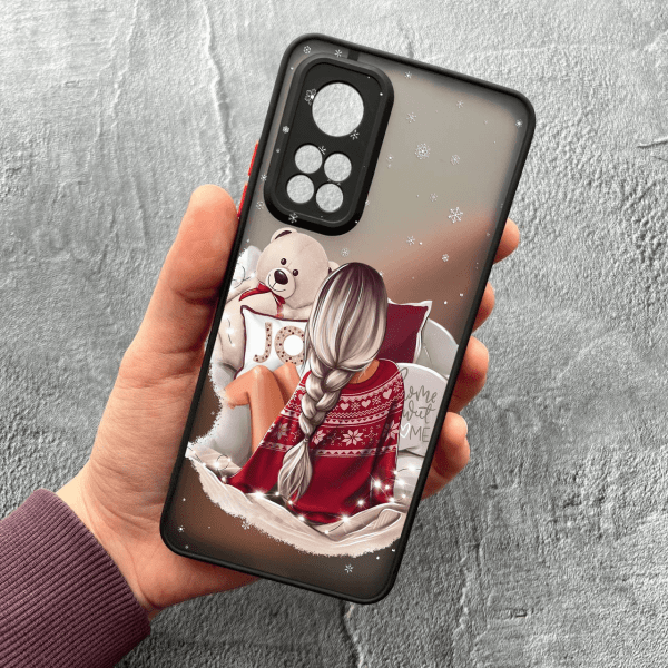 Чохол для Xiaomi Mi 10T / 10T Pro з захистом камери з дівчинкою новорічний