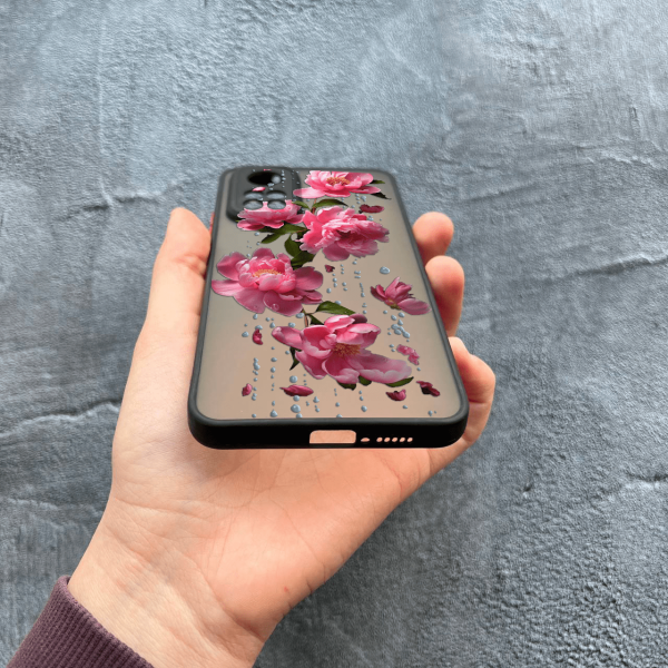 Чехол для Xiaomi Mi 10T / 10T Pro с защитой камеры с цветами и дождем