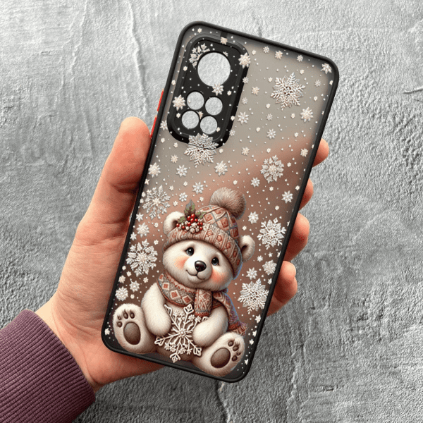 Чохол для Xiaomi Mi 10T / 10T Pro з захистом камери з новорічним ведмедиком