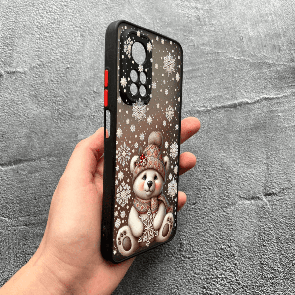 Чохол для Xiaomi Mi 10T / 10T Pro з захистом камери з новорічним ведмедиком