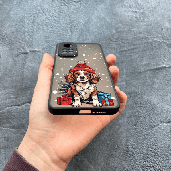 Чехол для Xiaomi Mi 10T / 10T Pro с защитой камеры с новогодним песиком