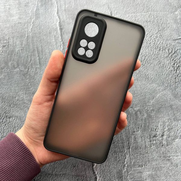 Чехол для Xiaomi Mi 10T / 10T Pro с защитой камеры матовый пластик без принта
