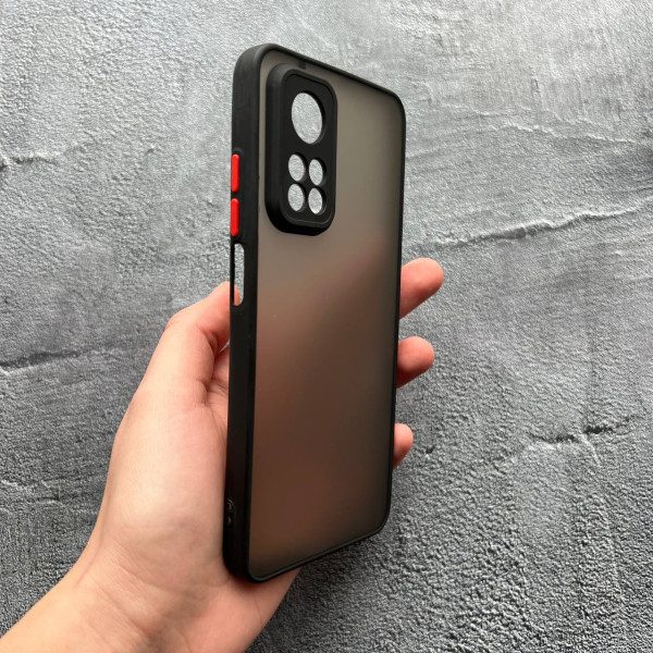 Чехол для Xiaomi Mi 10T / 10T Pro с защитой камеры матовый пластик без принта