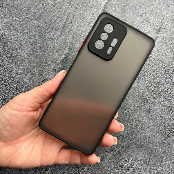 Чехол для Xiaomi 11T / 11T Pro с защитой камеры матовый пластик без дизайна