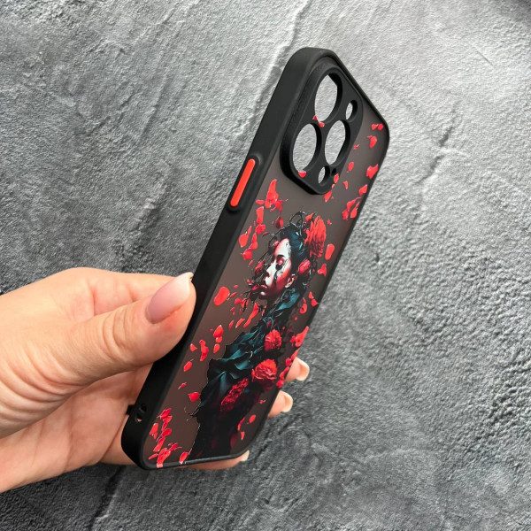 Чохол для IPhone 14 Pro Max з захистом камери дівчина в пелюстках