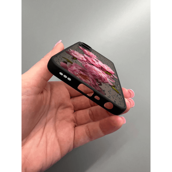 Чехол для Oppo A98 с защитой камеры с цветами и каплями
