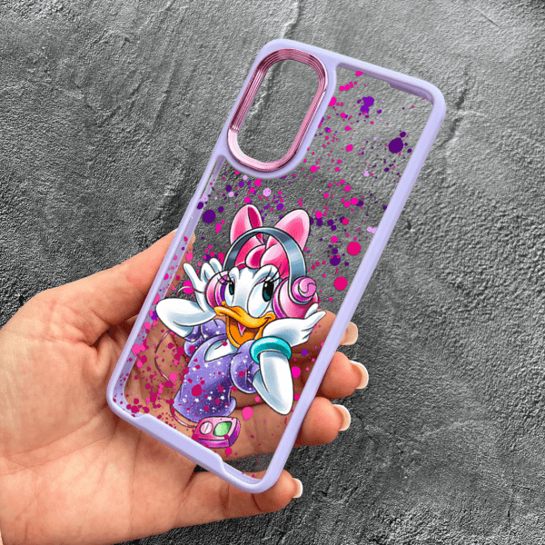 Чехол для Oppo A38 / A18 детский из Дейзи с лавандовым бортиком