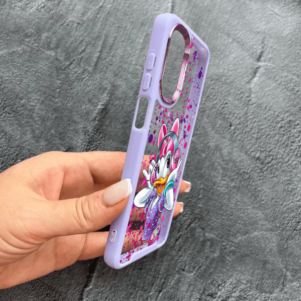Чехол для Oppo A38 / A18 детский из Дейзи с лавандовым бортиком