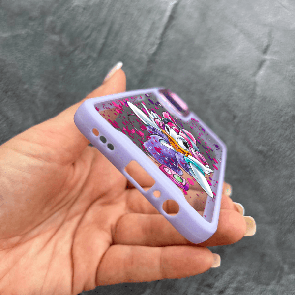Чехол для Oppo A38 / A18 детский из Дейзи с лавандовым бортиком