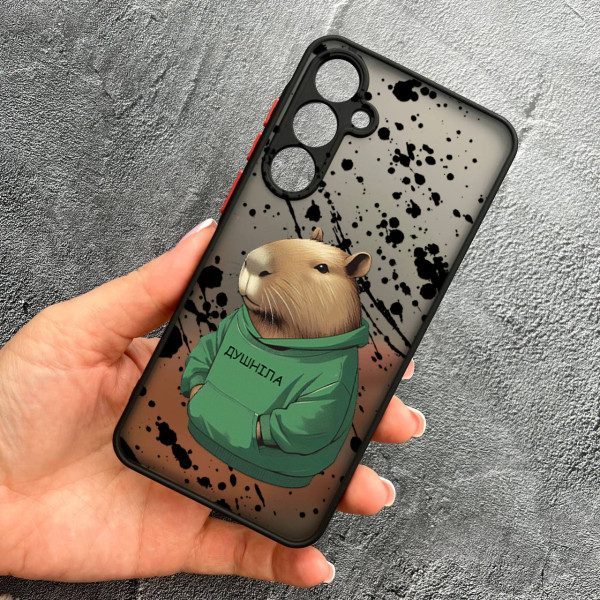 Чехол для Samsung Galaxy M35 с защитой камеры с капибарой
