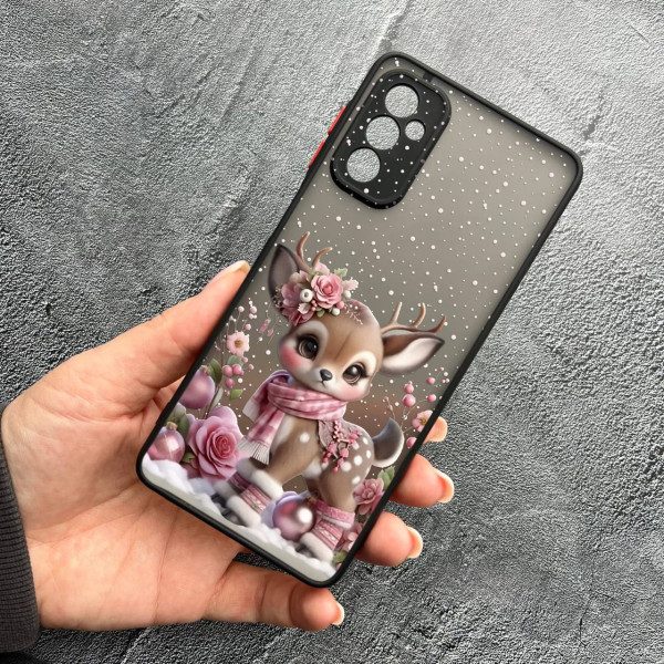 Чохол для Samsung Galaxy M52 / M52 5G з захистом камери з новорічним оленятком