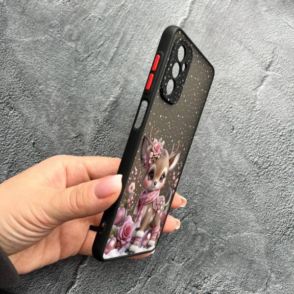 Чохол для Samsung Galaxy M52 / M52 5G з захистом камери з новорічним оленятком