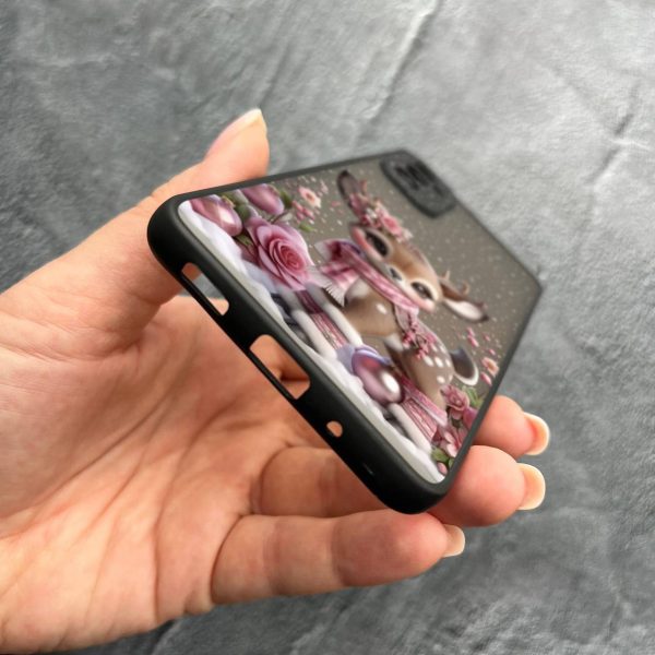 Чехол для Samsung Galaxy M52 / M52 5G с защитой камеры с новогодним олененком