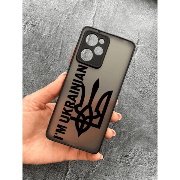 Чехол для Xiaomi Poco X5 Pro 5G с защитой камеры патриотический I`m Ukrainian