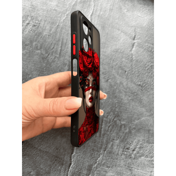 Чохол для Xiaomi Poco X5 Pro 5G з захистом камери з дівчинкою та квітами
