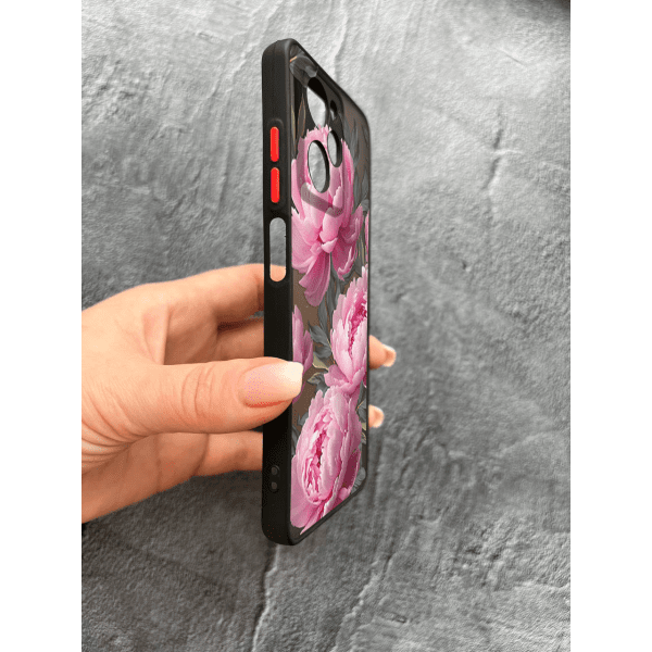 Чохол для Xiaomi Poco X5 Pro 5G з захистом камери з квітами півоніями крупними