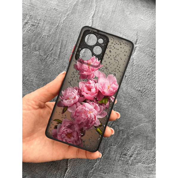Чохол для Xiaomi Poco X5 Pro 5G з захистом камери з квітами та краплями
