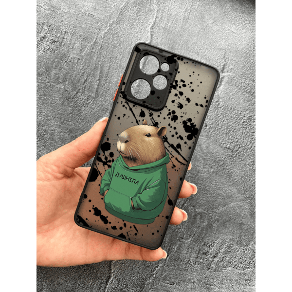 Чехол для Xiaomi Poco X5 Pro 5G с защитой камеры с капибарой