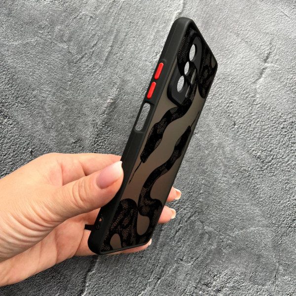 Чехол для Xiaomi 11T / 11T Pro с защитой камеры с черной змеей
