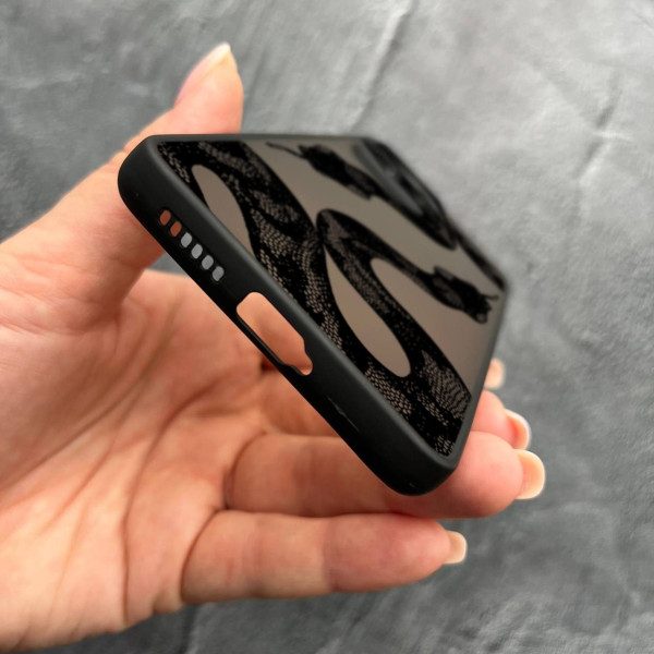 Чехол для Xiaomi 11T / 11T Pro с защитой камеры с черной змеей
